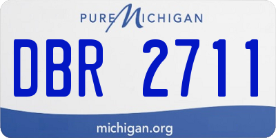 MI license plate DBR2711