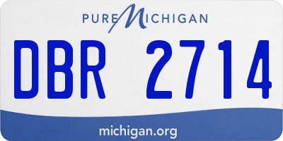 MI license plate DBR2714