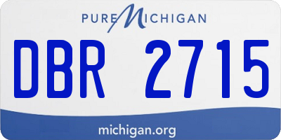 MI license plate DBR2715