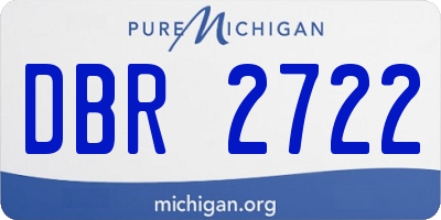MI license plate DBR2722