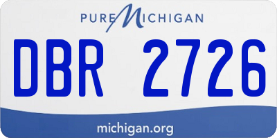 MI license plate DBR2726