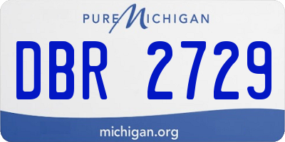 MI license plate DBR2729
