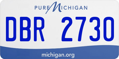 MI license plate DBR2730