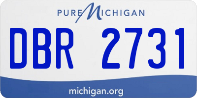 MI license plate DBR2731