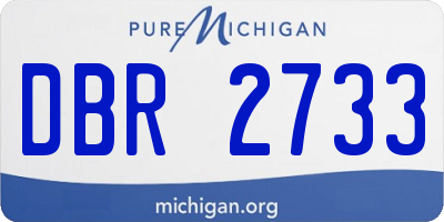 MI license plate DBR2733