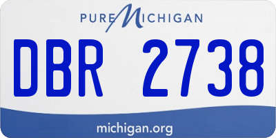 MI license plate DBR2738