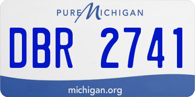 MI license plate DBR2741