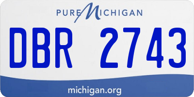 MI license plate DBR2743