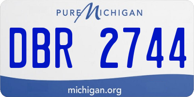 MI license plate DBR2744