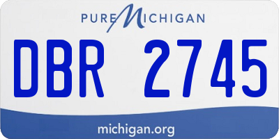 MI license plate DBR2745