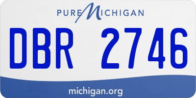 MI license plate DBR2746