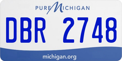 MI license plate DBR2748