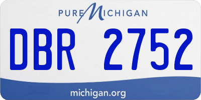 MI license plate DBR2752