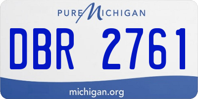 MI license plate DBR2761