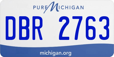 MI license plate DBR2763