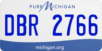 MI license plate DBR2766