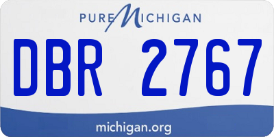 MI license plate DBR2767