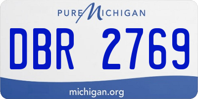MI license plate DBR2769