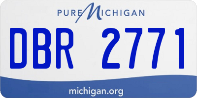 MI license plate DBR2771