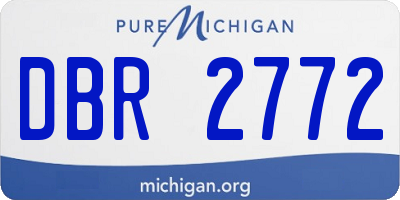 MI license plate DBR2772