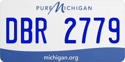 MI license plate DBR2779