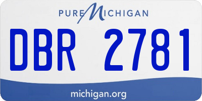 MI license plate DBR2781
