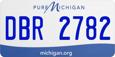 MI license plate DBR2782