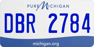 MI license plate DBR2784