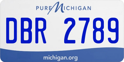 MI license plate DBR2789