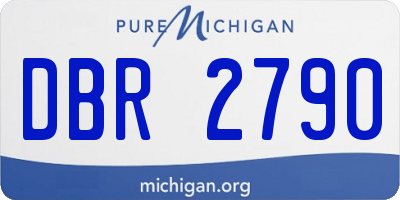 MI license plate DBR2790
