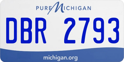 MI license plate DBR2793