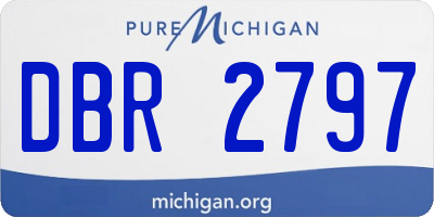 MI license plate DBR2797