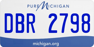 MI license plate DBR2798