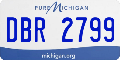 MI license plate DBR2799