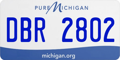 MI license plate DBR2802