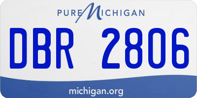 MI license plate DBR2806