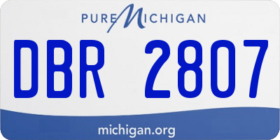 MI license plate DBR2807