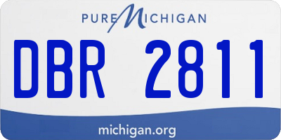 MI license plate DBR2811