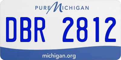 MI license plate DBR2812