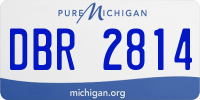MI license plate DBR2814