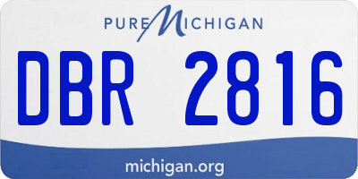 MI license plate DBR2816
