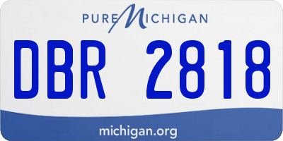 MI license plate DBR2818