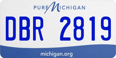 MI license plate DBR2819