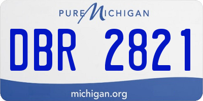 MI license plate DBR2821