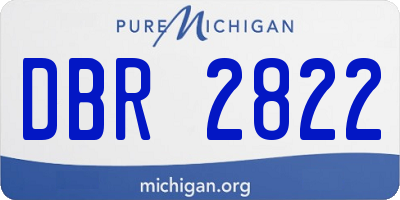 MI license plate DBR2822