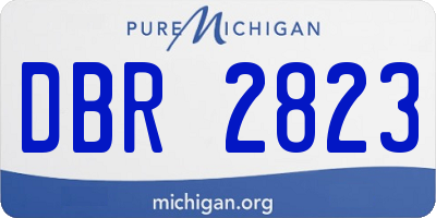 MI license plate DBR2823
