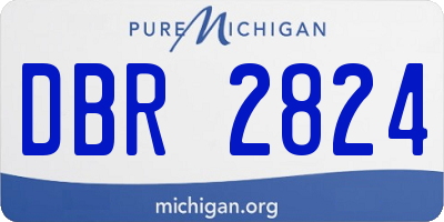 MI license plate DBR2824
