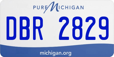 MI license plate DBR2829