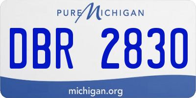 MI license plate DBR2830