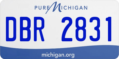 MI license plate DBR2831